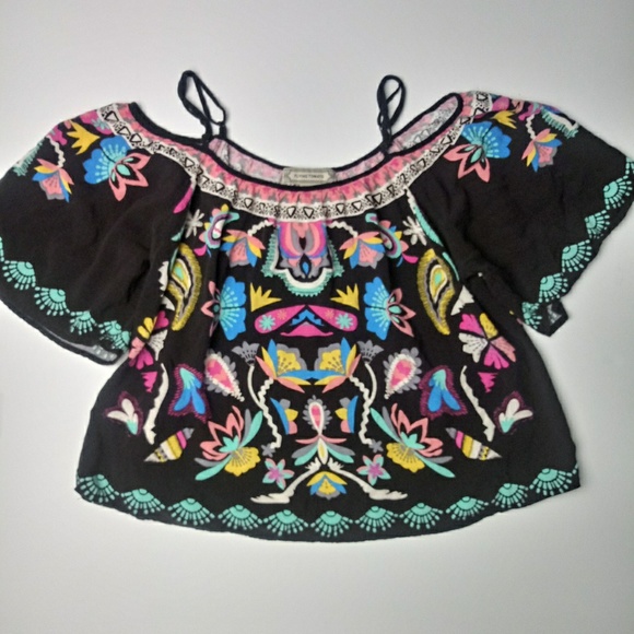 Flying Tomato Tops - Flying Tomato Boho Cold Shoulder Top Medium